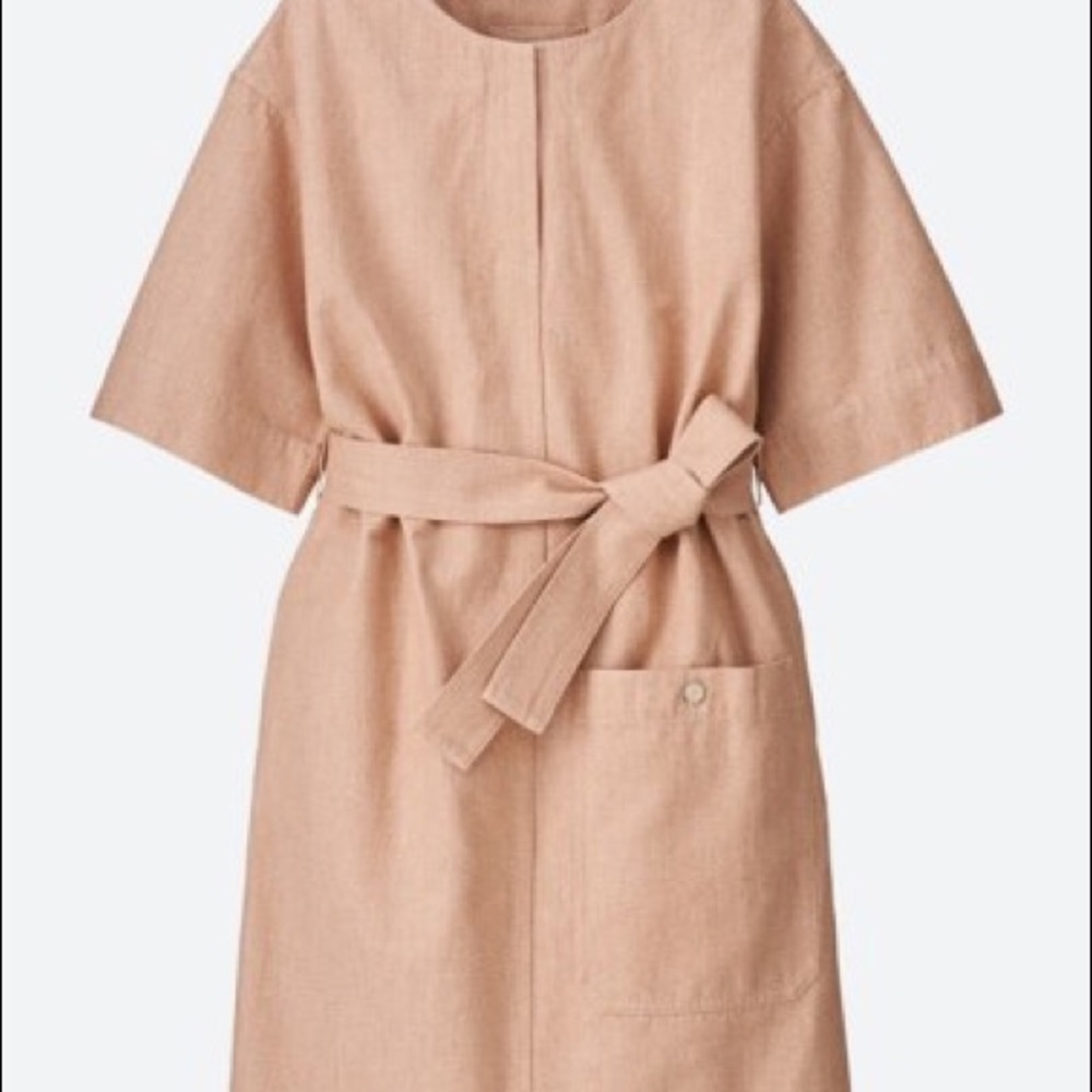 Short Sleeve Waist Tie Dress